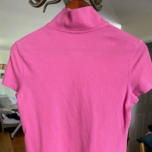 Pink Lacoste shirt